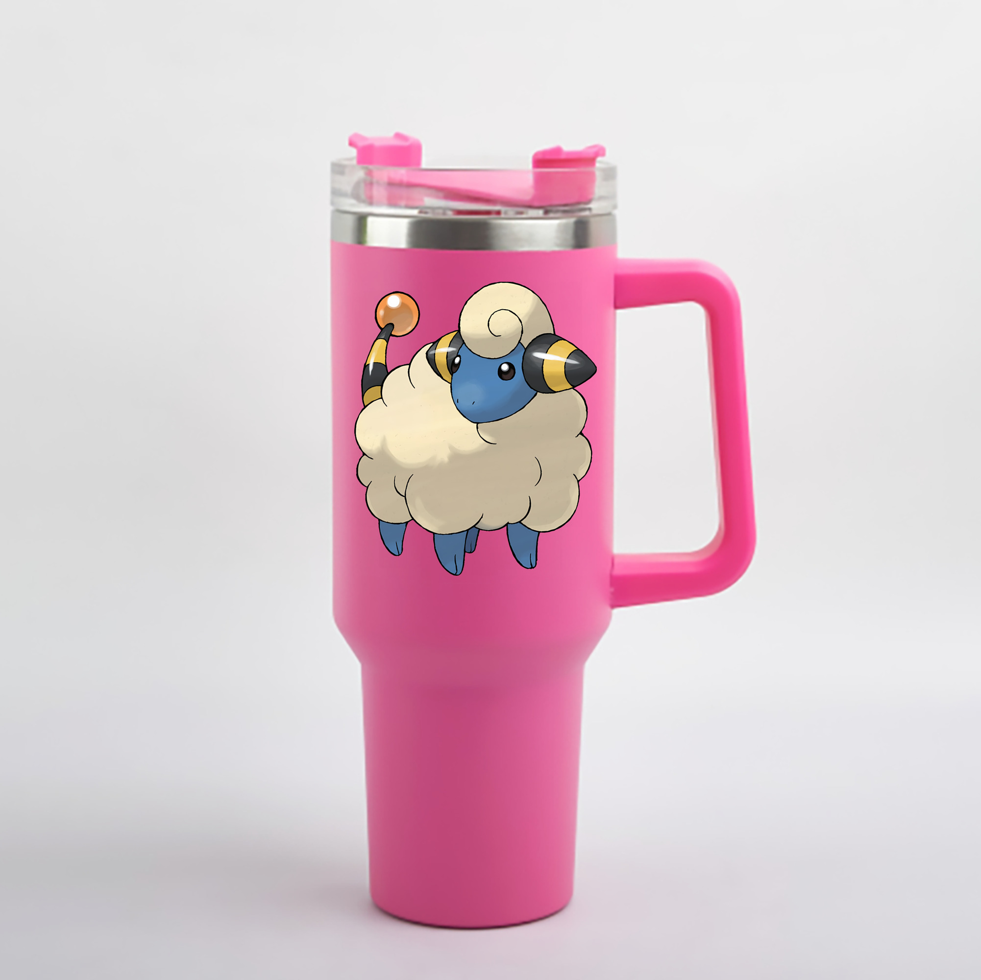 （画像用） ポケットモンスター Pokémon 1200mL車用タンブラー - クリスタルステッカー（プラスチックストロー付き）